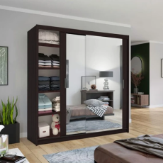 Chicago Grey Wardrobe with Sliding & Mirror Doors – Modern & Space-Saving