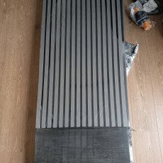 Acoustic Wooden Ash Grey Slatted Wall Panels – 60×240cm Sound Absorbing | Pasha Furniture LTD