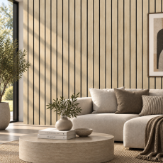 Wall Panel 17D - Dark Oak - Wide Slat Acoustic - 240cm - (1 pack / 4pcs)