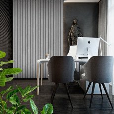 Wall Panel 64B - Grey - PVC - 240cm - (1 pack / 8pcs)